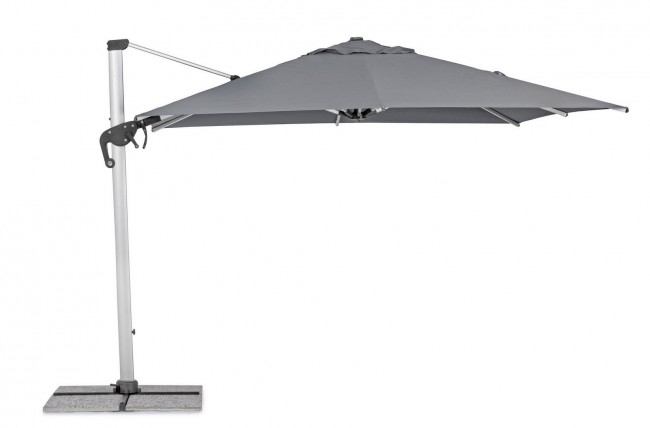 Umbrela Ines, Aluminiu-Poliester, Gri inchis, 300x300x251 cm [6]