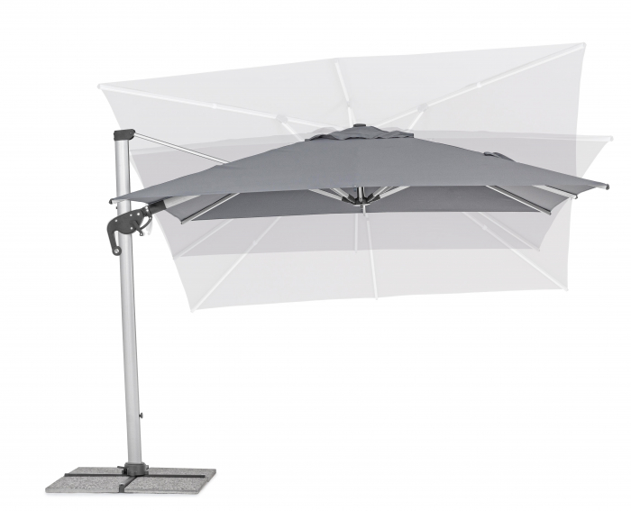 Umbrela Ines, Aluminiu-Poliester, Gri inchis, 300x300x251 cm [17]