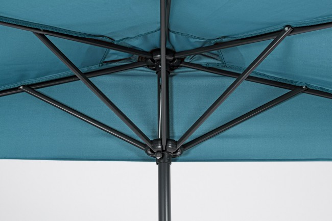 Umbrela Kalife semiluna, Aluminiu, Albastru, 270x135x232 cm [4]