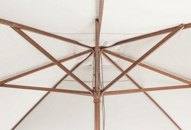 Umbrela Syros, Lemn, Bej, 400x300x270 cm  [3]