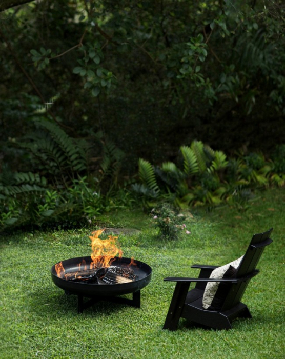 Vas pentru foc Efesto rotund, Metal, Negru, 60xx24 cm [4]