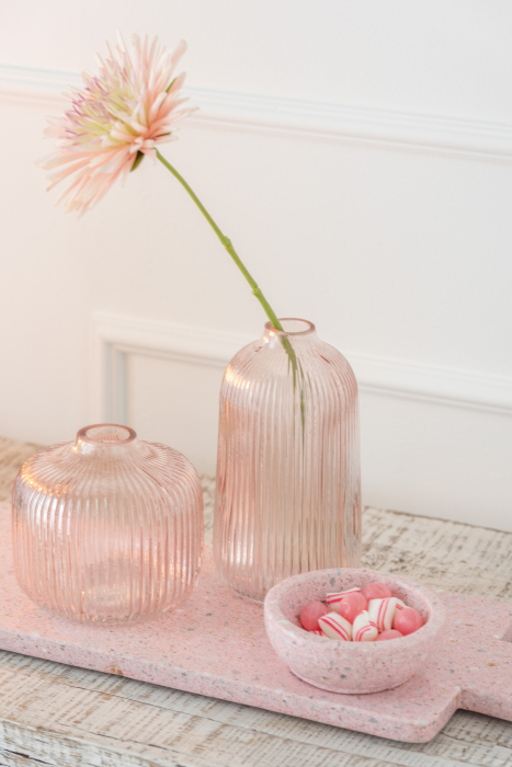 Vas Rotund Terrazzo Roz [1]