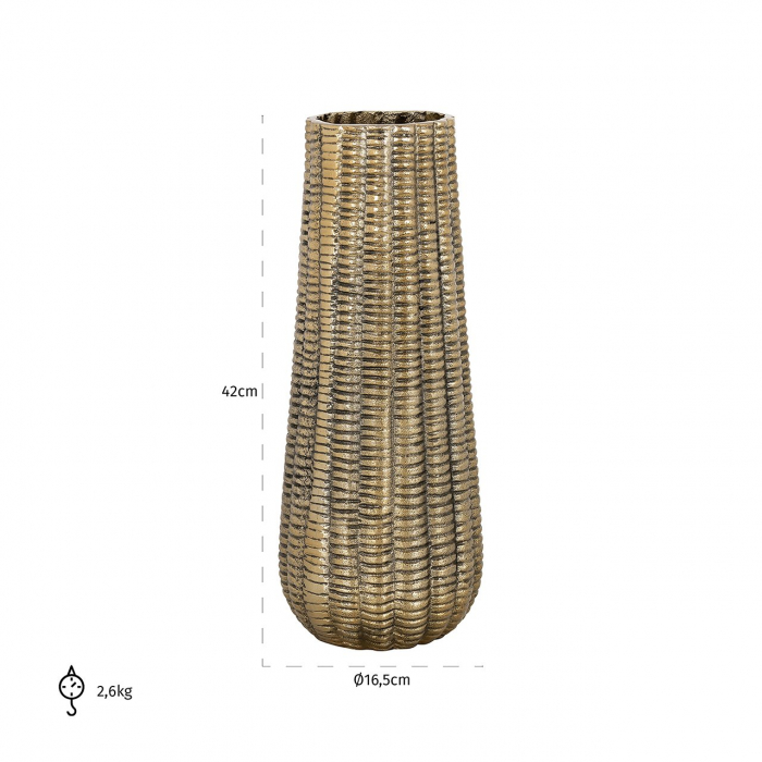 Vaza Loran mare (Brushed Gold) 16.5x42 cm [2]