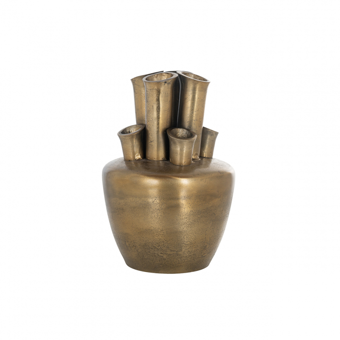 Vaza  Roisee, Aluminiu, Auriu, 31.5x22x22 cm [2]