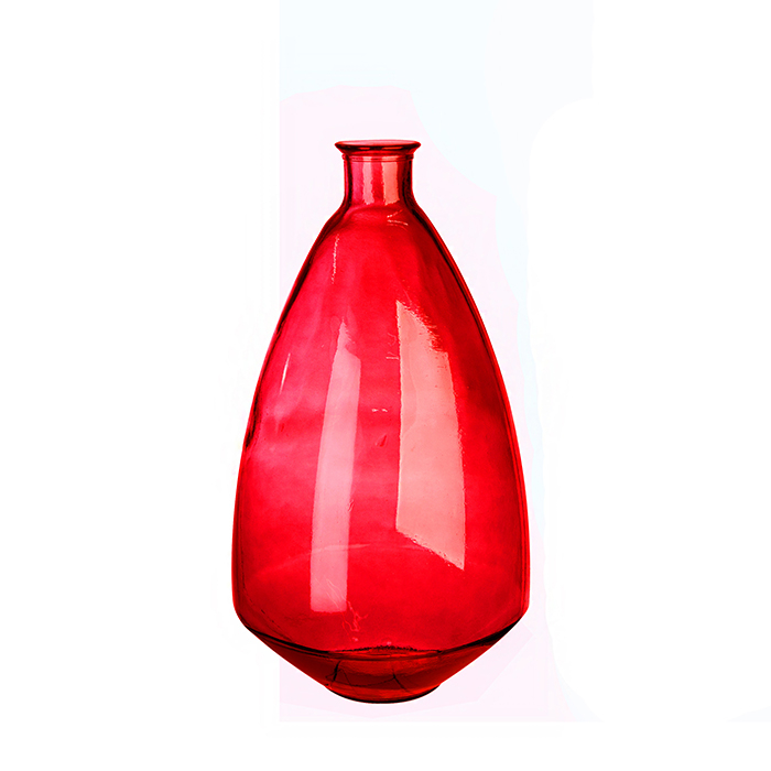 Vaza Adobe sticla, rosu, inaltime 60cm