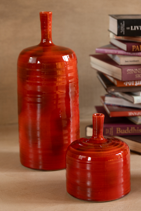 Vază, Akane Bottle ceramică, Red L, L 20| W 20| H 49.5 cm [3]