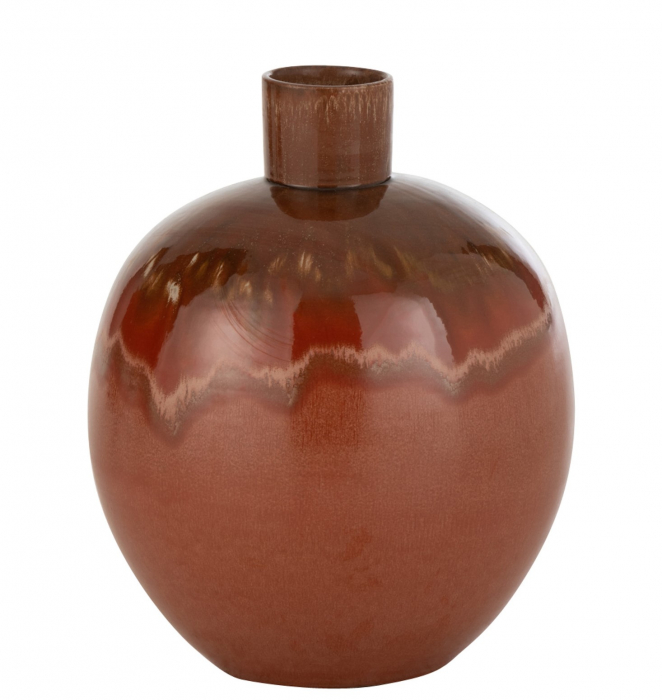Vaza Aline, Ceramica, Rosu, 27x27x34 cm