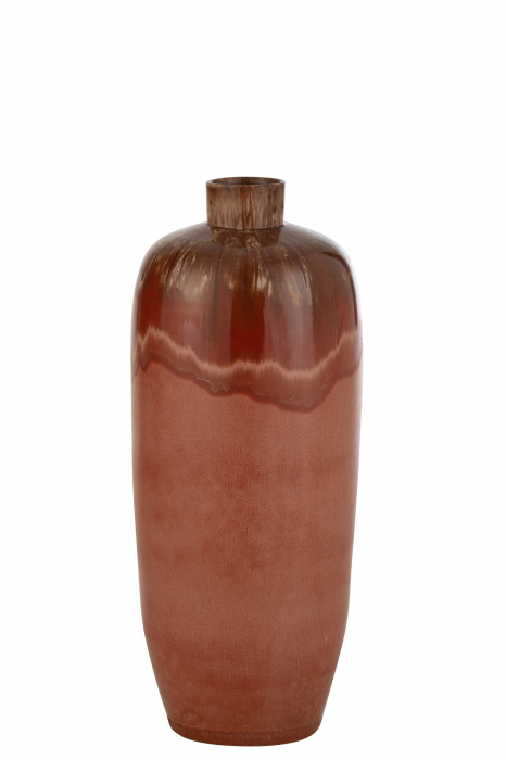 Vaza Aline, Ceramica, Rosu, 30x30x70 cm