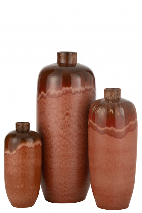 Vaza Aline, Ceramica, Rosu, 32x32x89 cm [2]