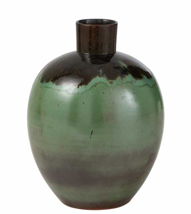 Vaza Aline, Ceramica, Verde, 10.5x34x46 cm