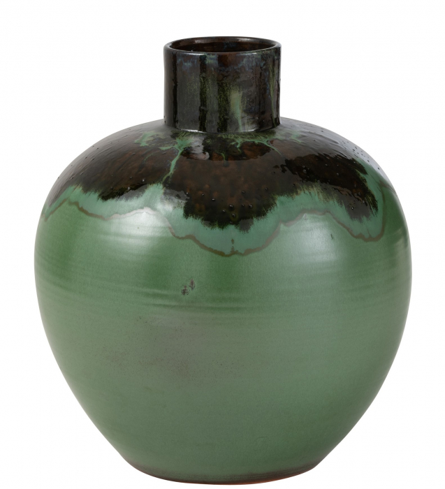 Vaza Aline, Ceramica, Verde, 12x41x45 cm