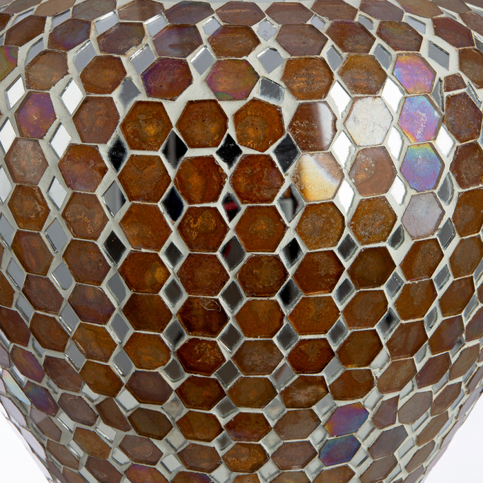 Vaza, Allegra, grafica, Sticla, maro, PU 2, H. 23 cm, D. 23 cm [3]