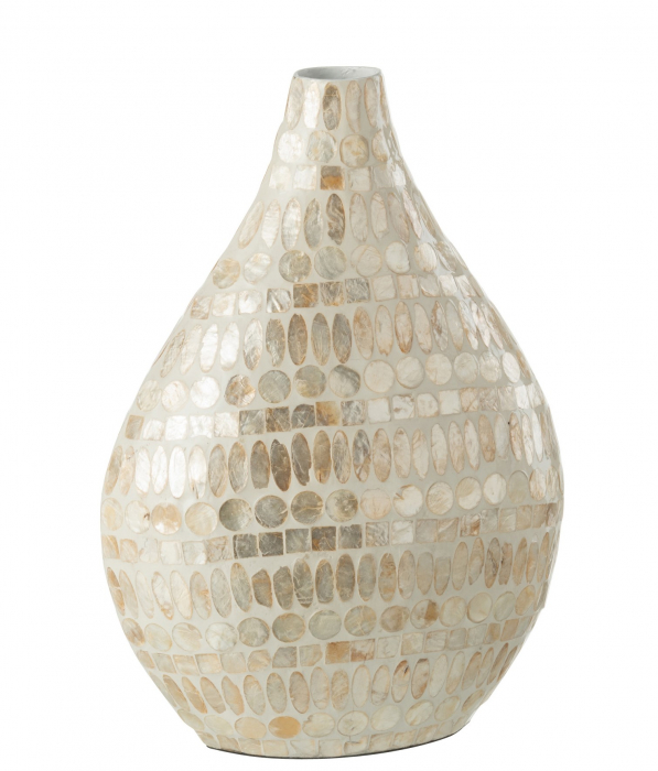 Vaza Alpha Pearl, Bambus, Bej, 28.5x17x42 cm