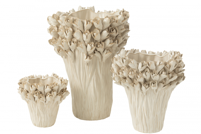 Vază, Ambrosia ceramică, Albă M, L 35| W 35| H 43.5 cm [2]