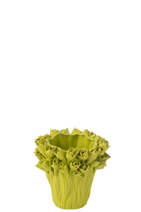 Vază, Ambrosia ceramică, Verde S, L 20.5| W 20.5| H 19 cm [1]