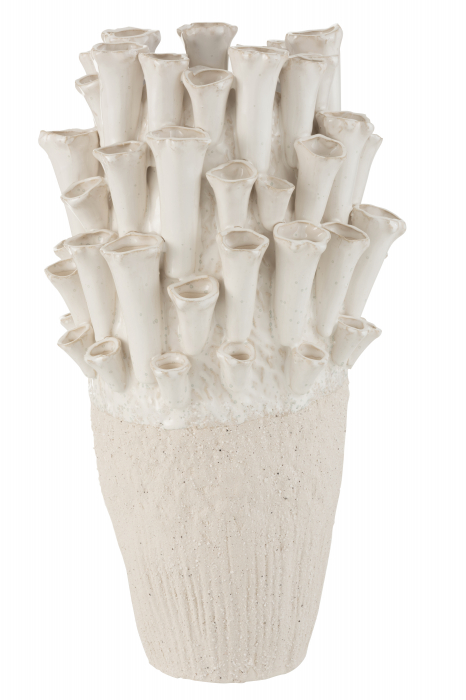 Vaza Anemone, Ceramica, Alb, 26x28x48 cm