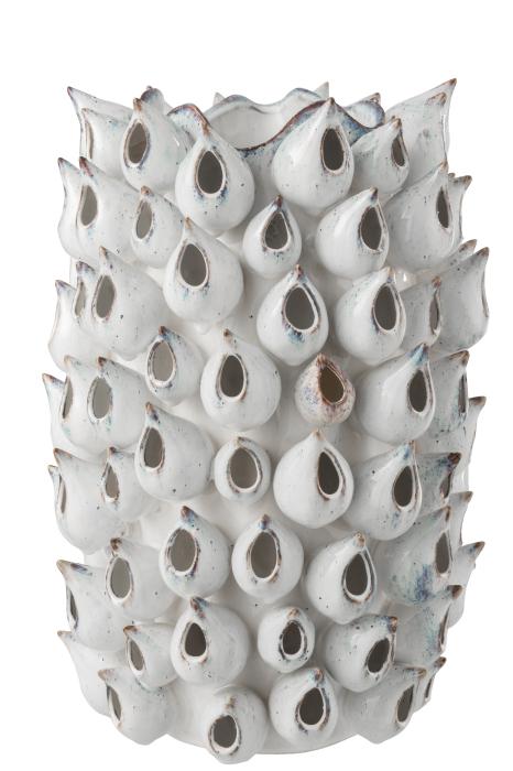 Vaza Anemone, Portelan, Alb, 26x26x43 cm [1]