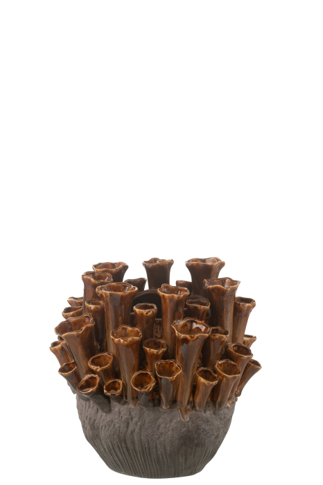 Vază, Anemone, Porțelan, Maro/Gri S [1]