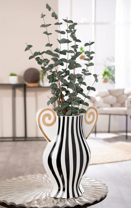 Vaza, Anphora, dungi, Ceramica, alba, PU 1, L. 7 cm, L. 23 cm, H. 29 cm [4]