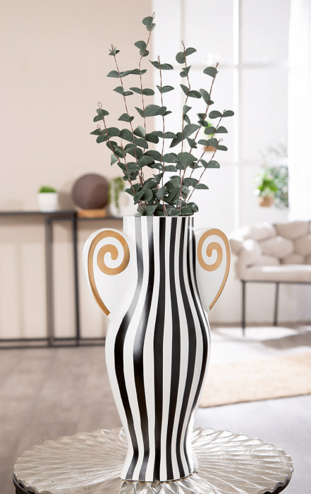 Vaza, Anphora, dungi, Ceramica, alba, PU 1, L. 7 cm, L. 24 cm, H. 36 cm [4]