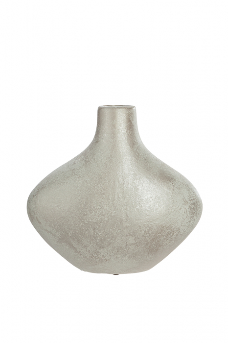 Vaza Antic White, ceramica, crem alb, 27x10x25 cm