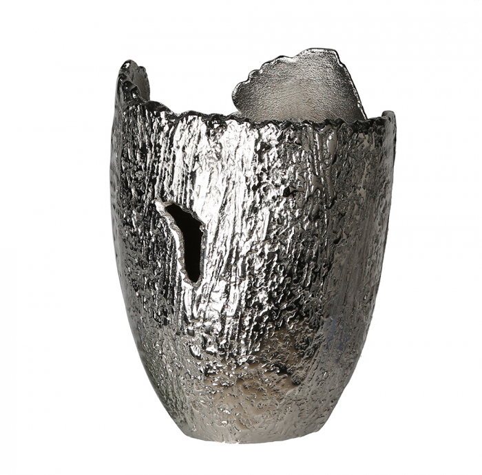 Vaza Antiqua, aluminiu antichizat, 33x25x17 cm