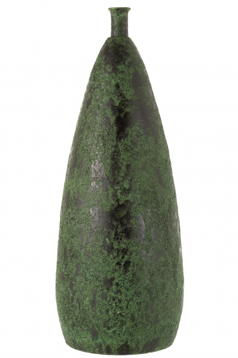 Vaza Army, Metal Fier Ceramic, Maro Verde, 27x27x70 cm Jolipa