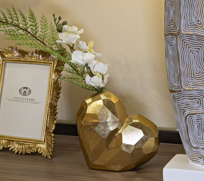 Vaza, aurie inima cm 19x9x18  [5]