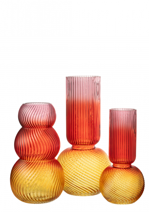 Vază, Aurora Sticlă, Roșu/Galben, L 18| W 18| H 32.5 cm [2]