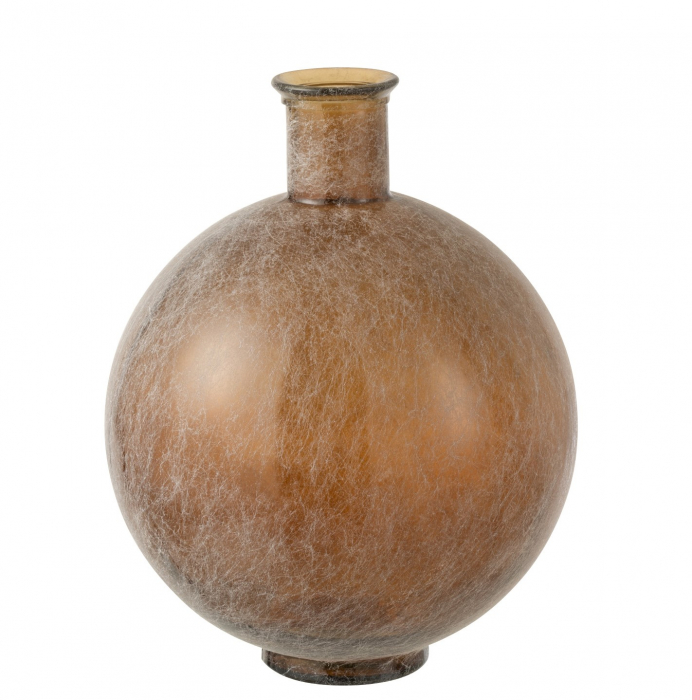 Vaza Ball, Sticla, Maro, 35x35x43 cm