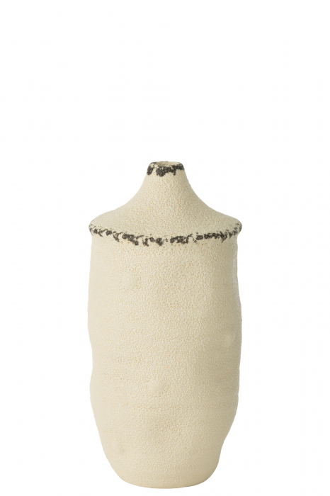 Vază, Bay Gresie Alb/Negru S, L 13| W 13| H 28.5 cm [1]