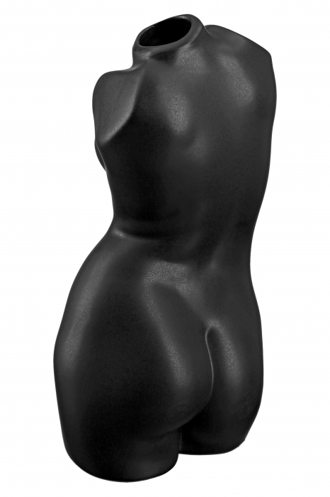 Vaza Black Lady, Ceramica, Negru, 10.5x21x9 cm [2]