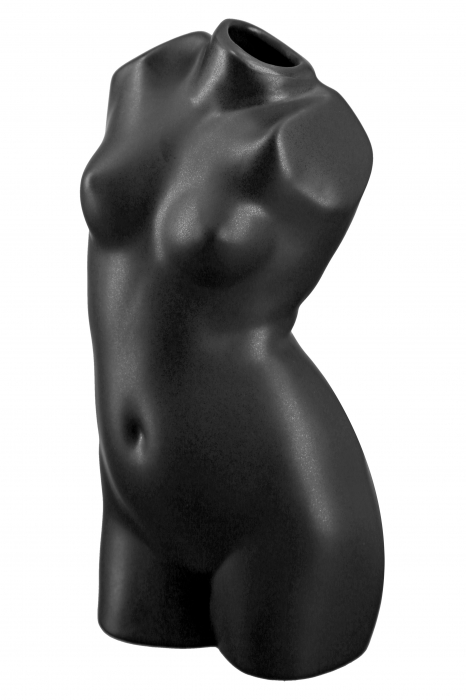 Vaza Black Lady, Ceramica, Negru, 10.5x21x9 cm [4]
