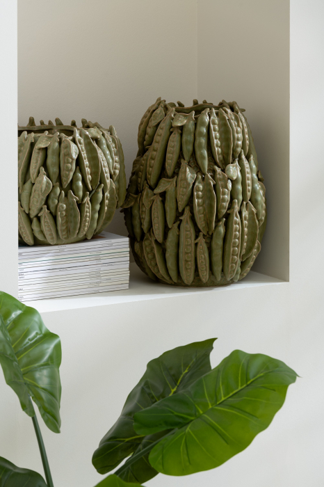 Vază, Botanica Mazare High Clay Verde, L 32| W 30.5| H 38 cm [3]