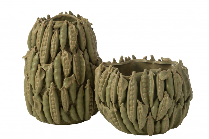 Vază, Botanica Mazare High Clay Verde, L 32| W 30.5| H 38 cm [2]