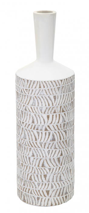 Vaza Bottle Nairobi, Rasina, Alb, 49.5x15x15 cm [2]
