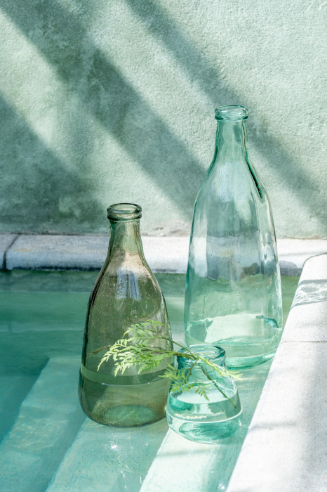 Vaza Bottle, Sticla, Maro, 25x25x75 cm [2]