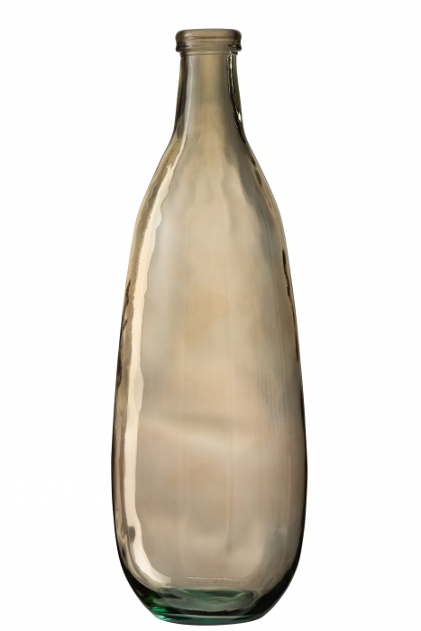 Vaza Bottle, Sticla, Maro, 25x25x75 cm