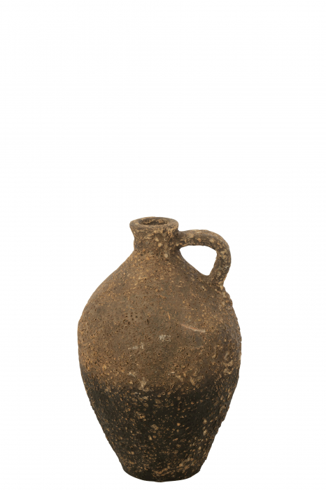 Vază/ Carafa, Antique, Argila/Cement Maro/Negru, L 26| W 26| H 43 cm [1]