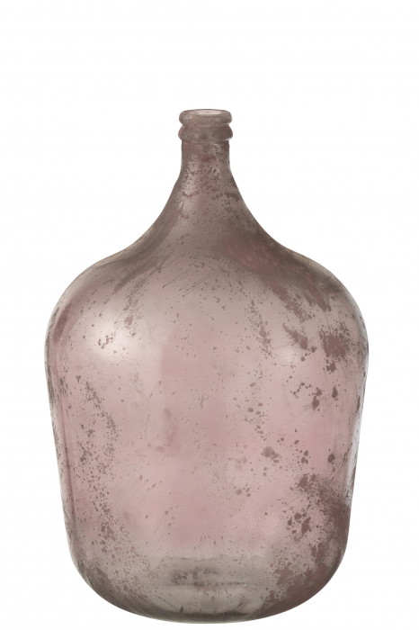 Vaza Carafe, Sticla, Roz, 36.5x36.5x56 cm