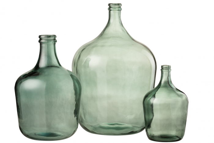 Vaza Carafe, Sticla, Verde, 37x37x56.5 cm [2]