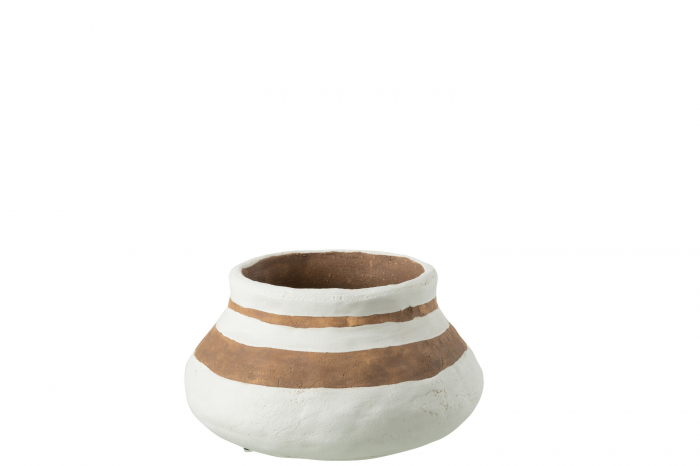 Vaza, Ceramica, Alb , 20.5x20.5x11.5
