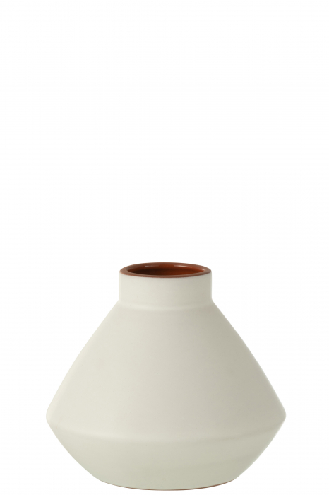 Vaza, Ceramica, Alb, 20x20x15