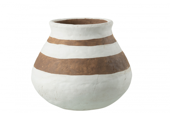 Vaza, Ceramica, Alb , 29x29x24.5