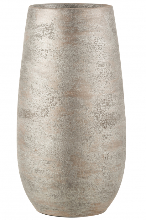 Vaza, Ceramica, Argintiu, 18x18x41