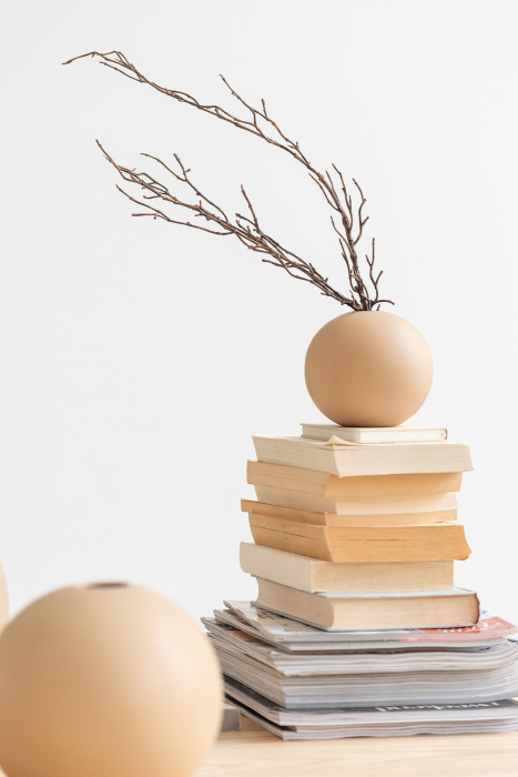 Vaza, Ceramica, Bej, 18x18x18 [3]