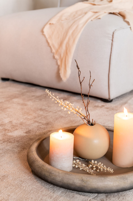 Vaza, Ceramica, Bej, 18x18x18 [3]