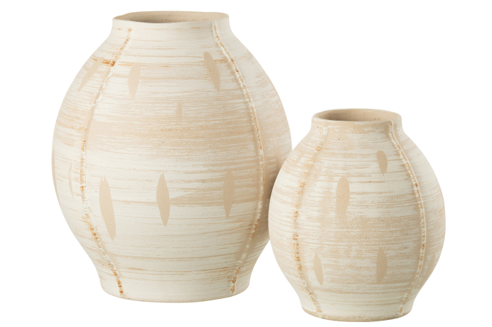 Vaza, Ceramica, Bej, 24.5x24.5x28.5 [3]