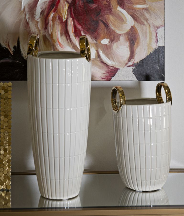 Vaza, ceramica cu manere cm ø 18x45 [6]