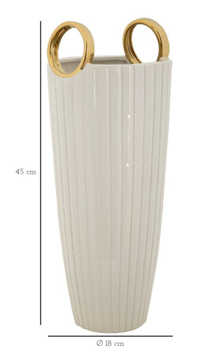 Vaza, ceramica cu manere cm ø 18x45 [7]